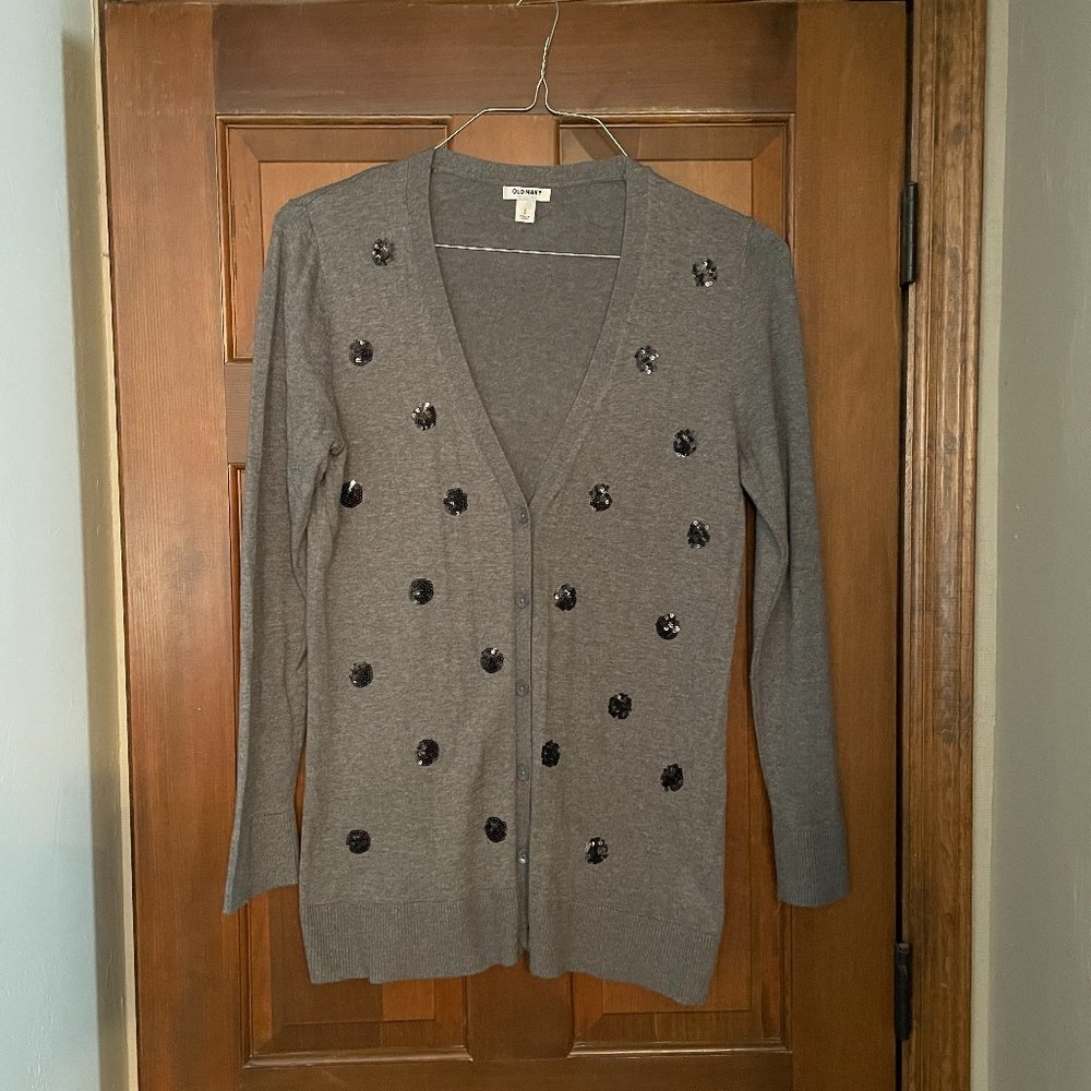 Size Large vintage Old Navy gray button-down cardigan